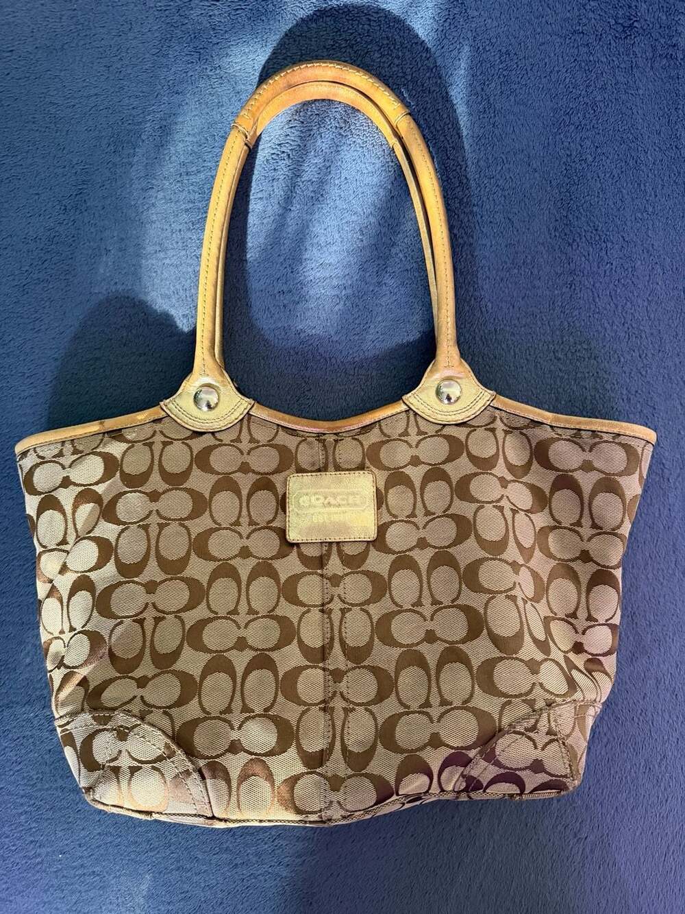 Coach Bleecker Signature Canvas Tote Shoulder Bag F14385